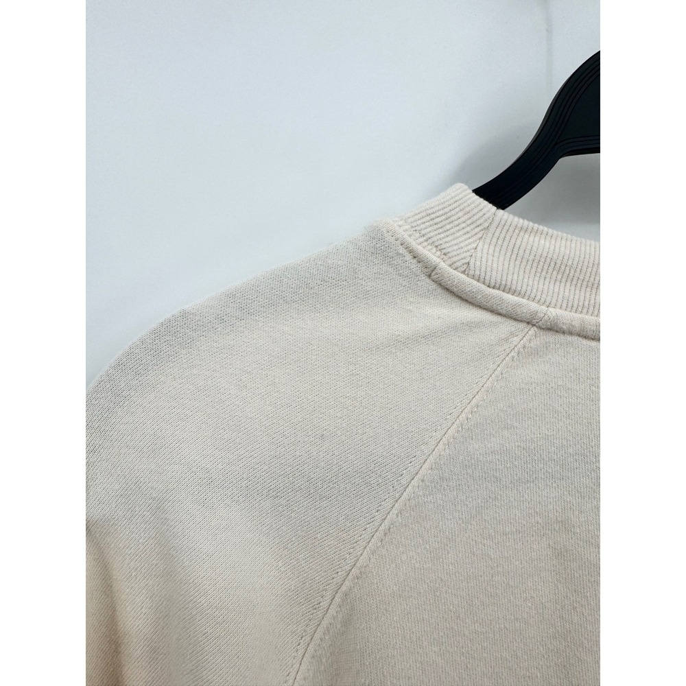 Vuori Sunnyside Women Medium Cream Organic Cotton Oversized Cropped Sweatshirt - Picture 5 of 8